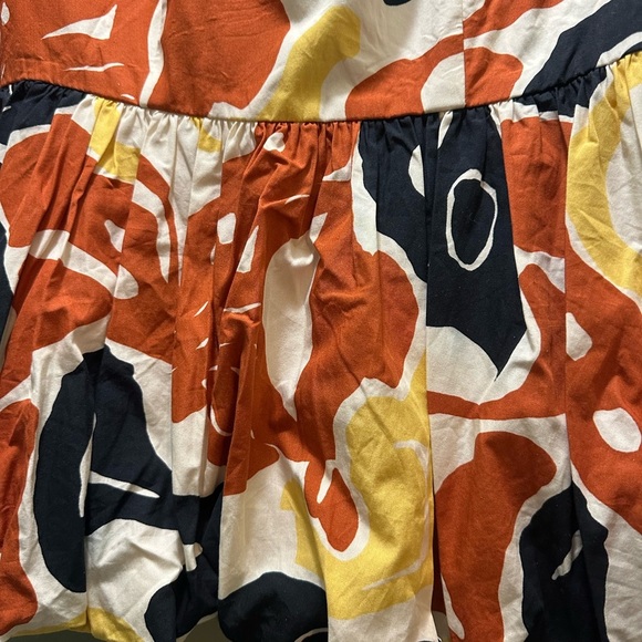 Abstract Print Blouse in Red, Black, and Yellow - Picture 2 of 10